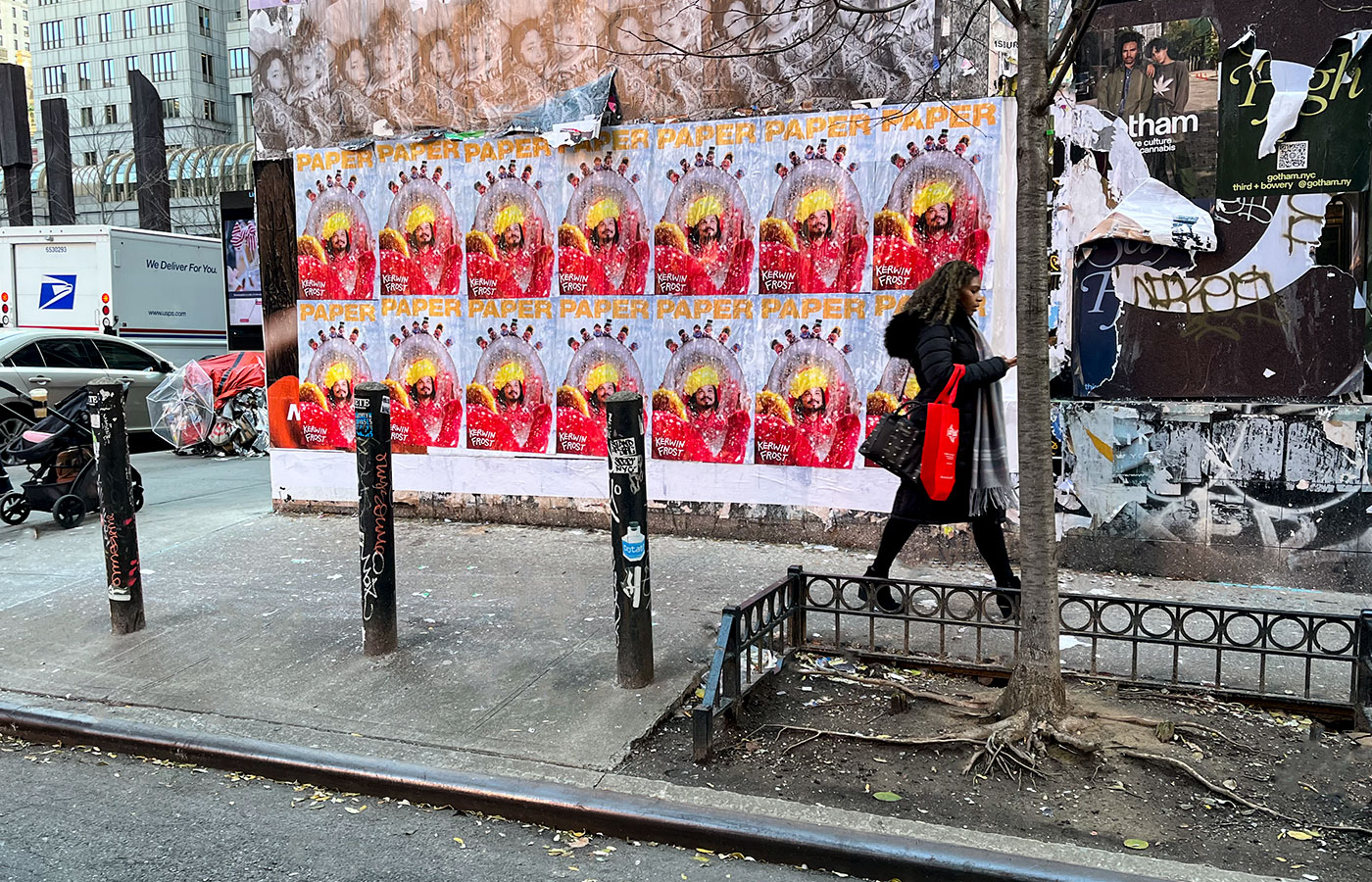 Wheatpasting Vancouver - wild posting campaign for Kerwin Frost and PAPER magazine