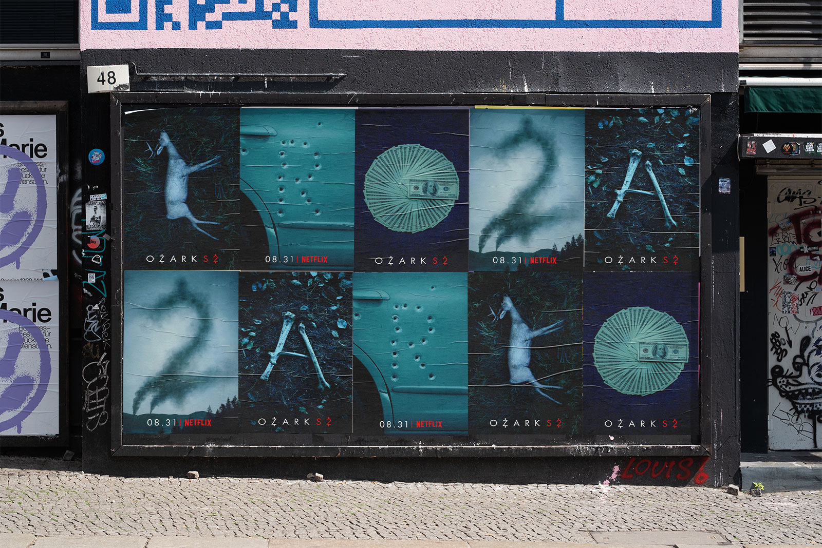 Wheatpasting Vancouver - street poster campaign for Netflix Ozark