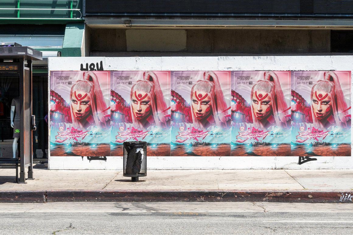 Wheatpasting Vancouver - wild posting street takeover for Lady Gaga ArtPop